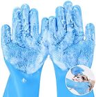 Pecute Pet Grooming Gloves Heat Resistant Cat Bathing Gloves with High-Densit...