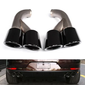 Chrome GTS Style For Porsche Cayenne V6 Car Rear Exhaust Tip Muffler Tail Pipes - Picture 1 of 7