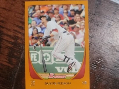 2011 Bowman Orange #26 Dustin Pedroia /250 - Image 1 of 2