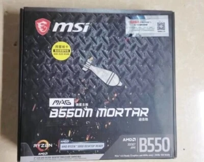 MSI MAG B550M MORTAR Motherboard AMD B550 M-ATX DDR4 M.2 HDMI Socket AM4 Ryzen - Image 1 of 3