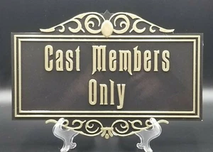 9" Haunted Mansion Inspired Cast Members Only Prop Sign / Plaque Replica - Picture 1 of 9