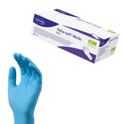 1500 Stück Nitril-Handschuhe Peha Soft Einmalhandschuhe Blau Hartmann Nitrile