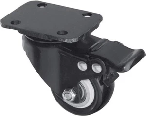 3/4” Directional Casters 2-Pack by Steel-Tek, With Brake, Screw-on Platform - Picture 1 of 1