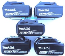 (5) New Genuine Makita 18V BL1850B 5.0 AH Batteries LED Gauge 18 Volt LXT