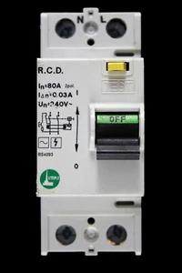 STEEPLE 80 AMP 30mA DOUBLE POLE RCD TYPE AC LR - Picture 1 of 6