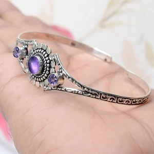 Bracciale di bellezza in argento sterling 925 con pietra preziosa taglio... - Foto 1 di 7