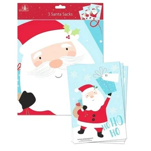 3 x riesige Kunststoff wiederverwendbare starke Vinyl Weihnachten Santa Säcke XMAS Geschenk Beutel - Bild 1 von 5