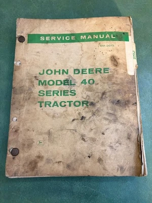 Manual de servicio de concesionario de tractor John Deere serie 40 SM-2013 de colección Foto 1 de 4