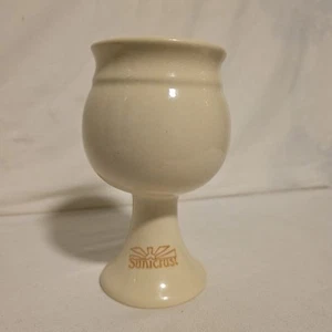 Bendigo Pottery Sunicrust promotional Cream Goblet Cup 1980s - Picture 1 of 7
