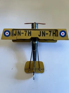 Jayland Curtis JN-7H Jenny Barnstormer Handcrafted Tin Biplane Model Aircraft - Picture 1 of 9