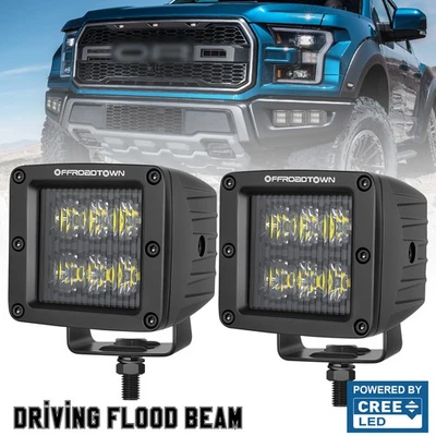2x For Ford F150 Raptor Front Bumper Cree LED Lights Pods Fog Driving Flood 12V - Image 1 of 4