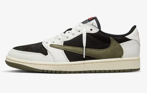 2023 WMNS Nike Air Jordan 1 Retro Low OG SP TAGLIA 14 Olive Travis Scott DZ4137-106 - Foto 1 di 11