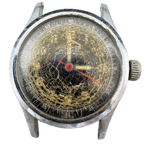 Vintage Helbros Black Military Style Men's Bumper Automatic Wristwatch 215 Swiss - Picture 1 of 4