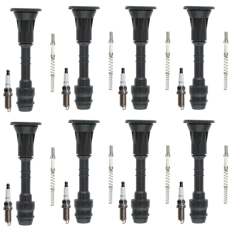 Kit de 8 botas de bobina Denso 8 bujías de iridio de larga duración para Infiniti QX56 2005 V8 Foto 1 de 1