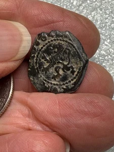 Rarer Clear 1604 Philip II Hammer Hand Struck Coin REAL Spanish 4 Maravedi #2-M - Picture 1 of 3