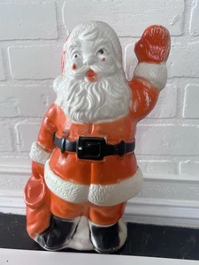Vintage 1960s Poloron 13” Plastic Blow Mold Santa Light Not Included - Picture 1 of 6