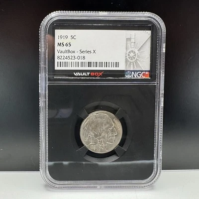 1919 Buffalo Nickel MS65 NGC-X Series X by Vaultbox Nice Coin With Full Horns. - Image 1 of 4