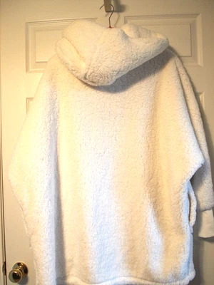 GILI The Lounger Petite Sherpa Sudadera con Capucha Gran Tamaño Marfil Manga Larga Bolsillos M/L Foto 1 de 2