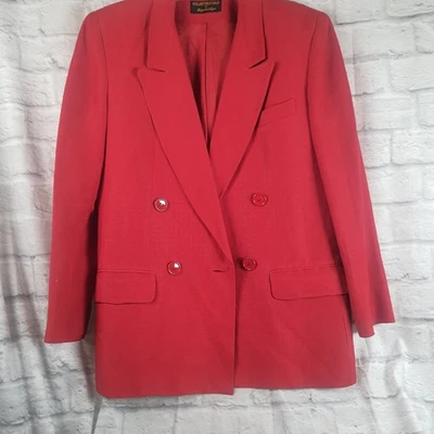 Vintage Giorgio Sant Angelo Blazer Collectible Gold Womens Size 10 Holiday Linen - Image 1 of 4
