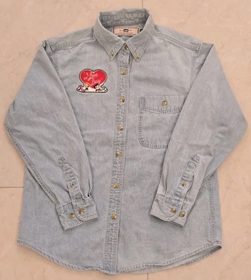 Camisas clásicas de mezclilla manga larga vintage I LOVE LUCY Lee damas pequeñas (F) Foto 1 de 4