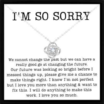 I’m Sorry Gift Necklace Apology Gift For Her Sorry Gift for Wife Girlfriend - Image 1 of 4