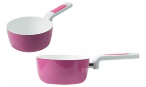 MONETA Casseruola Pantone 7424 ad 1 Manico Diametro 16 cm Antiaderente Fuxia - Foto 1 di 2