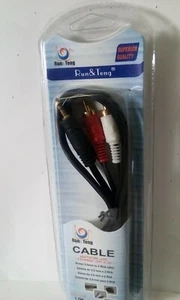 CAVO ADATTATORE JACK 3,5 MM / RCA 1,5 MT 412A  STEREO 3,5MM A 2 RCA - Foto 1 di 1