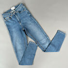 Miss Selfridge Jeans 4 Womens Blue Denim Super Skinny 24 x 28 Mid Rise W24 L28
