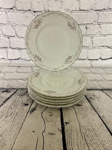 6 Genuine Porcelain China Gold Standard Japan Round Swirl Dinner plates - Picture 1 of 13