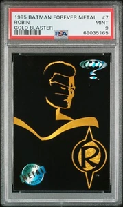 1995 BATMAN FOREVER METAL GOLD BLASTER #7 ROBIN PSA 9 MINT 💎 - Picture 1 of 2