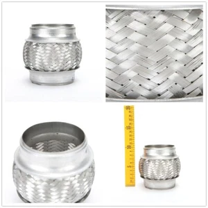 Exhaust Flex Pipe 3" x 4" Double Braid Stainless Steel Heavy Duty Coupling Tube - Picture 1 of 6