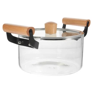 Glass Bowls with Lid Clear Cooking Pot Versatile Glass Pot with Lid for Soups - Picture 1 of 12