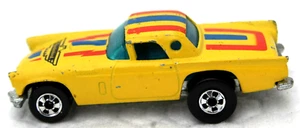 HOT WHEELS '57 T-BIRD YELLOW W/PORT HOLE WINDOW HONG KONG LOOSE - Picture 1 of 5