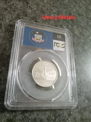 2007-S UTAH Silver Proof Quarter PR70 PCGS FLAG LABEL NICE LOW PRICE!! - Image 1 of 4