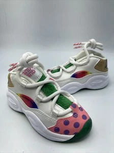 Reebok Neonati Iverson Question Mid X CandyLand Pallacanestro H05605 Bianco/Verde - Foto 1 di 12