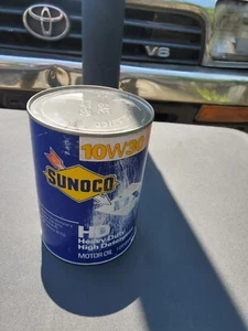 Vintage Sunoco DX Motoröl HD hohes Reinigungsmittel 10w30 volle Kartondose - Bild 1 von 4