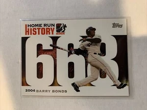 BARRY BONDS 2006 TOPPS HOME RUN HISTORY #668 GIANTS - Picture 1 of 2