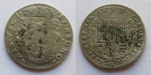 Carlos II, Spanish Empire, Naples, 1 Tari of 1687. 4.85 grams/26.5 mm - Picture 1 of 1