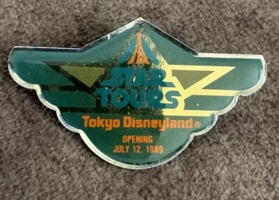 Брошь на булавке Disney Tokyo Disneyland Opening Pilot Wings Star Wars Tours 1989 - Изображение 1 из 2