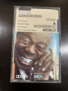 LOUIS ARMSTRONG: WHAT A WONDERFUL WORLD - 1988 - CASSETTE Tested - Picture 1 of 4