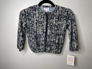 265. lularoe girls monroe zip up aztec print elastic hem sz 4 NWT - Picture 1 of 4