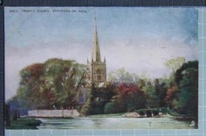 OLD POSTCARD STRATFORD-ON-AVON HOLY TRINITY CHURCH - Foto 1 di 2