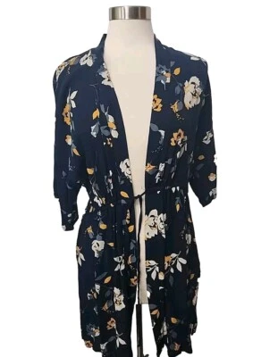 MAURICES Azul Natación Playa Cubrir Mujer Talla S/M Corbata Kimono Bata Top  Foto 1 de 4