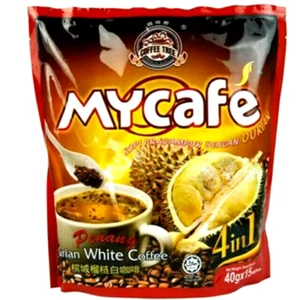 2 X 15's NEW MYCAFE PENANG DURIAN WHITE COFFEE PREMIX 100% ORIGINAL ( HALAL) - Picture 1 of 4