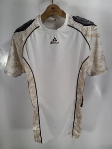 Adidas Padded Shirt Armor Kurzarm Weiß Gold Herren XL Lacrosse Fußball - Bild 1 von 5