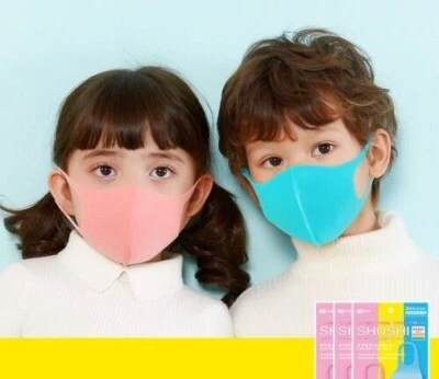 Niños Talla 3 Piezas Delgado Moda Espuma Colorido Algodón Máscaras Media Cara Boca Cubierta Foto 1 de 2