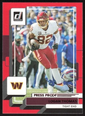 2022 Donruss Red Press Proof Logan Thomas #179 Washington Commanders - Image 1 of 2