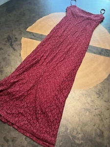 NWT ASTR THE LABEL BURGUNDY FLORAL MAXI DRESS SZ M - Picture 1 of 9