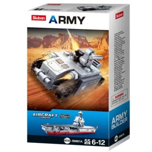 New!! Sluban Kids Army Aircraft Fighter Jet Tank Building Blocks 55 Pcs - Picture 1 of 1