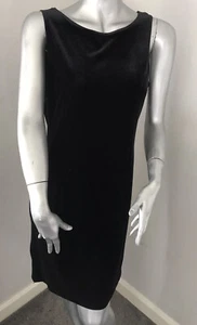 C&A tammy girl 80’s 90’s black velvet style body con dress size 10 - Picture 1 of 6